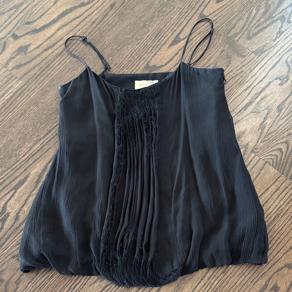 Elizabeth and James Black Pleated Camisole